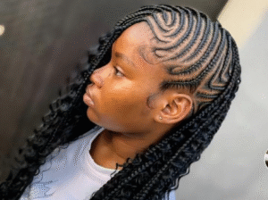 Tresse africaine avec mèche