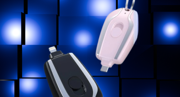 Mini Power Bank Porte-Clé d’Urgence 1500 mAh